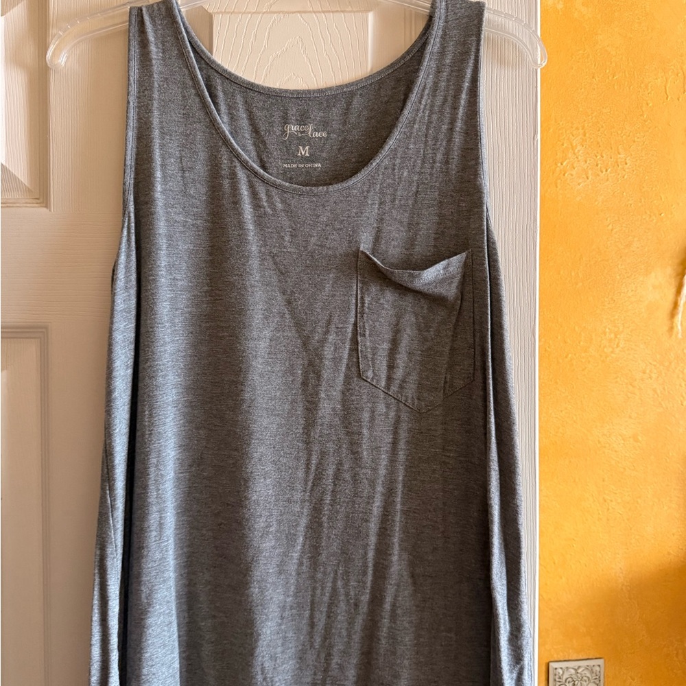 Grace & Lace Gray Tank Top